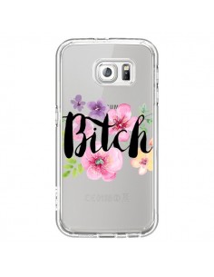 Coque Bitch Flower Fleur Transparente pour Samsung Galaxy...