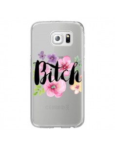 Coque Bitch Flower Fleur Transparente pour Samsung Galaxy...