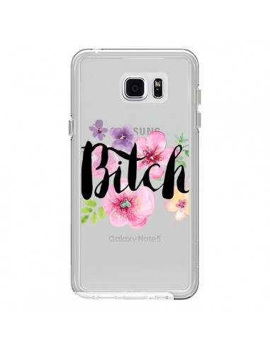 Coque Bitch Flower Fleur Transparente pour Samsung Galaxy Note 5 - Maryline Cazenave