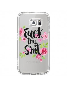 Coque Fuck this Shit Flower Fleur Transparente pour...