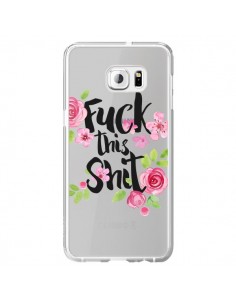 Coque Fuck this Shit Flower Fleur Transparente pour...