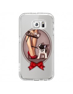 Coque Lady Jambes Chien Bulldog Dog Pois Noeud Papillon...