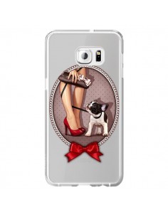 Coque Lady Jambes Chien Bulldog Dog Pois Noeud Papillon...