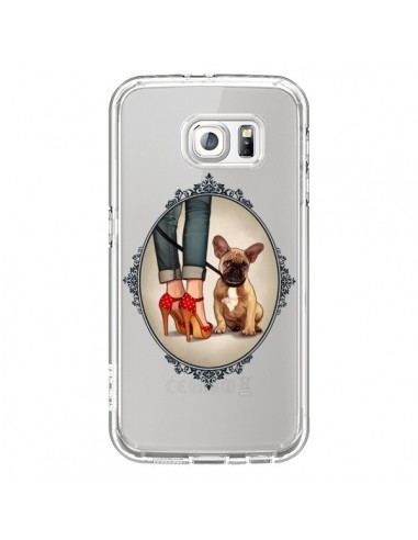 Coque Lady Jambes Chien Bulldog Dog Transparente pour Samsung Galaxy S6 - Maryline Cazenave