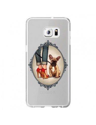Coque Lady Jambes Chien Bulldog Dog Transparente pour Samsung Galaxy S6 Edge Plus - Maryline Cazenave