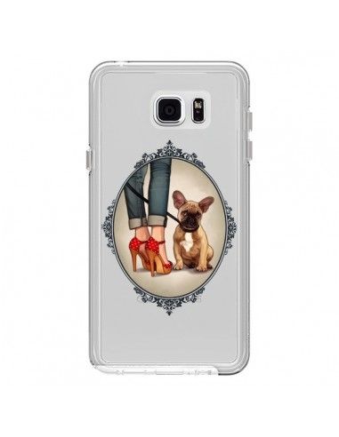 Coque Lady Jambes Chien Bulldog Dog Transparente pour Samsung Galaxy Note 5 - Maryline Cazenave