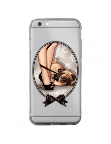 Coque iPhone 6 Plus et 6S Plus Lady Jambes Chien Bulldog Dog Noeud Papillon Transparente - Maryline Cazenave