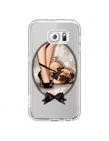 Coque Lady Jambes Chien Bulldog Dog Noeud Papillon Transparente pour Samsung Galaxy S6 - Maryline Cazenave