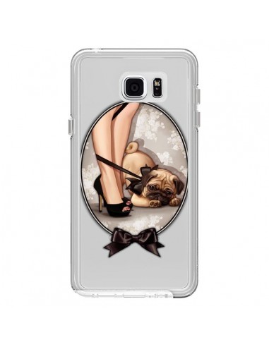Coque Lady Jambes Chien Bulldog Dog Noeud Papillon Transparente pour Samsung Galaxy Note 5 - Maryline Cazenave