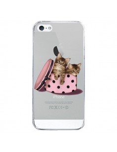 Coque iPhone 5/5S et SE Chaton Chat Kitten Boite Pois...