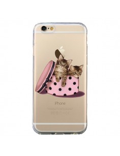 Coque iPhone 6 et 6S Chaton Chat Kitten Boite Pois...