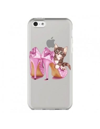 Coque iPhone 5C Chaton Chat Kitten Chaussures Shoes Transparente - Maryline Cazenave