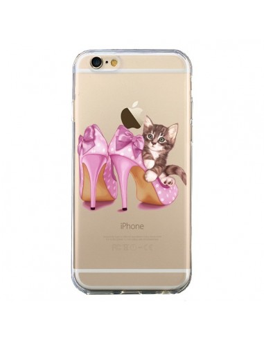 Coque iPhone 6 et 6S Chaton Chat Kitten Chaussures Shoes Transparente - Maryline Cazenave