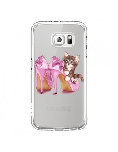Coque Chaton Chat Kitten Chaussures Shoes Transparente pour Samsung Galaxy S6 - Maryline Cazenave