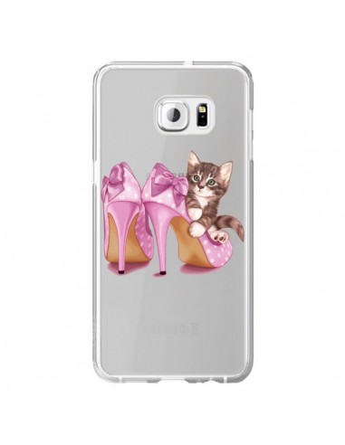 Coque Chaton Chat Kitten Chaussures Shoes Transparente pour Samsung Galaxy S6 Edge Plus - Maryline Cazenave