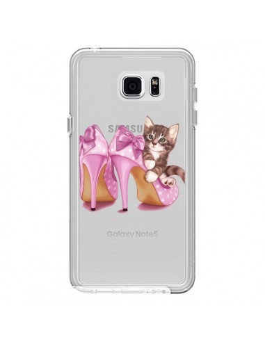 Coque Chaton Chat Kitten Chaussures Shoes Transparente pour Samsung Galaxy Note 5 - Maryline Cazenave