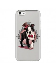 Coque iPhone 5C Chien Bulldog Dog Gentleman Noeud...