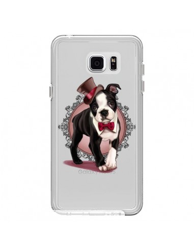 Coque Chien Bulldog Dog Gentleman Noeud Papillon Chapeau Transparente pour Samsung Galaxy Note 5 - Maryline Cazenave