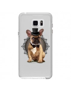 Coque Chien Bulldog Noeud Papillon Chapeau Transparente...