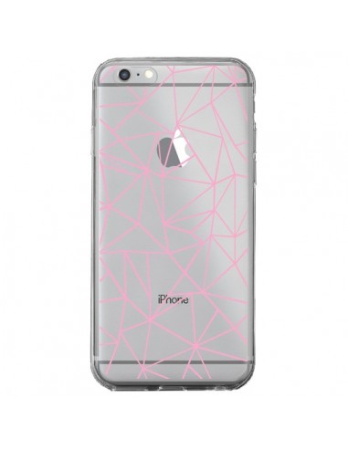 Coque iPhone 6 Plus et 6S Plus Lignes Triangle Rose Transparente - Project M