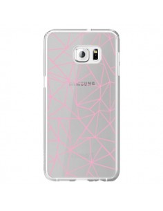 Coque Lignes Triangle Rose Transparente pour Samsung...