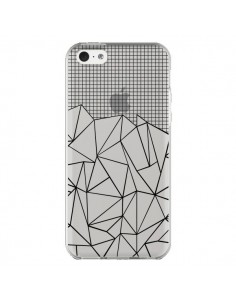 Coque iPhone 5C Lignes Grille Grid Abstract Noir...