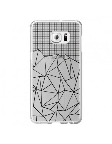 Coque Lignes Grille Grid Abstract Noir Transparente pour Samsung Galaxy S6 Edge Plus - Project M