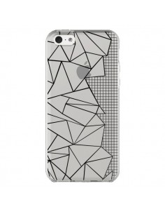 Coque iPhone 5C Lignes Grilles Side Grid Abstract Noir...