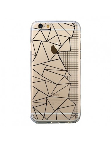 Coque iPhone 6 et 6S Lignes Grilles Side Grid Abstract Noir Transparente - Project M