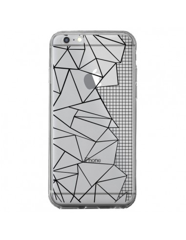 Coque iPhone 6 Plus et 6S Plus Lignes Grilles Side Grid Abstract Noir Transparente - Project M
