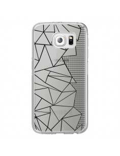Coque Lignes Grilles Side Grid Abstract Noir Transparente...
