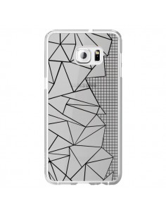 Coque Lignes Grilles Side Grid Abstract Noir Transparente...