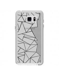 Coque Lignes Grilles Side Grid Abstract Noir Transparente...