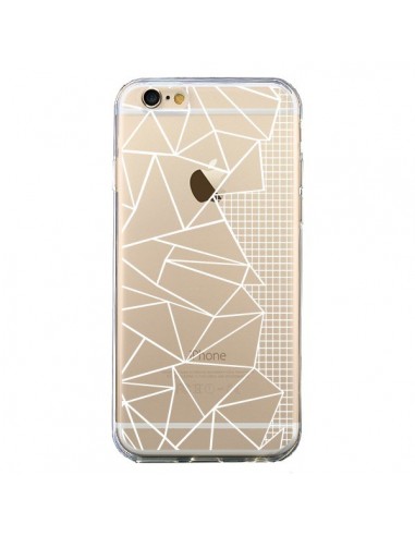 Coque iPhone 6 et 6S Lignes Grilles Side Grid Abstract Blanc Transparente - Project M