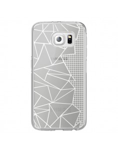 Coque Lignes Grilles Side Grid Abstract Blanc...