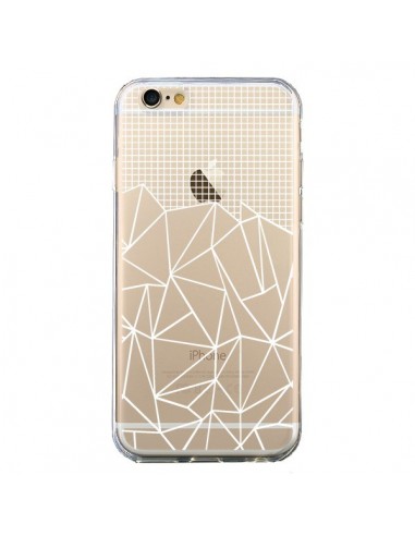 Coque iPhone 6 et 6S Lignes Grilles Grid Abstract Blanc Transparente - Project M