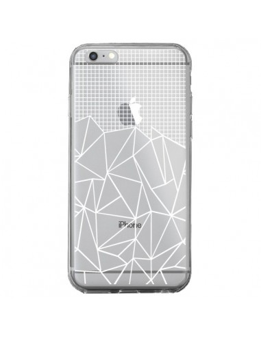 Coque iPhone 6 Plus et 6S Plus Lignes Grilles Grid Abstract Blanc Transparente - Project M