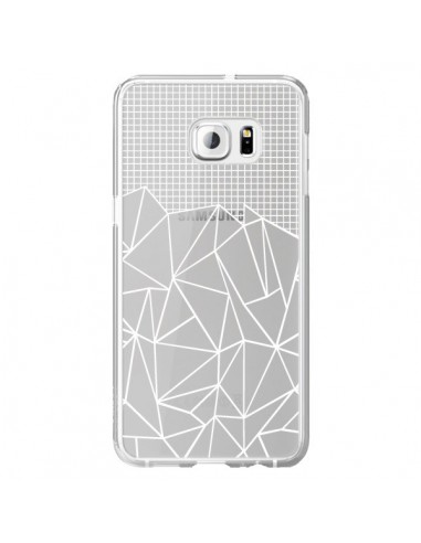 Coque Lignes Grilles Grid Abstract Blanc Transparente pour Samsung Galaxy S6 Edge Plus - Project M