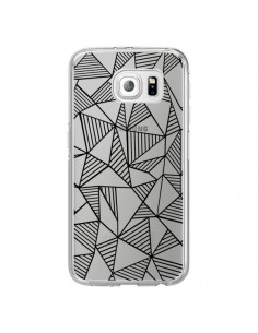 Coque Lignes Grilles Triangles Grid Abstract Noir...