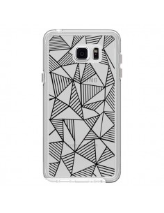 Coque Lignes Grilles Triangles Grid Abstract Noir...