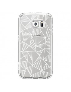 Coque Lignes Grilles Triangles Grid Abstract Blanc...