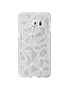 Coque Lignes Grilles Triangles Grid Abstract Blanc...