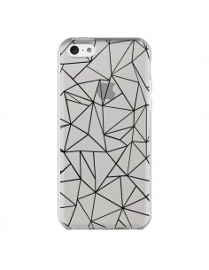 Coque iPhone 5C Lignes Triangles Grid Abstract Noir...