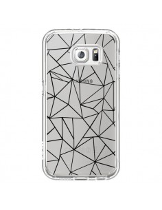Coque Lignes Triangles Grid Abstract Noir Transparente...