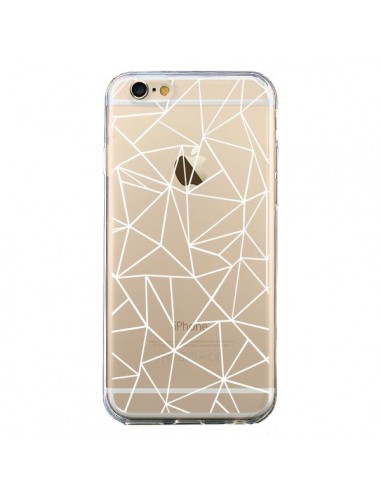Coque iPhone 6 et 6S Lignes Triangles Grid Abstract Blanc Transparente - Project M