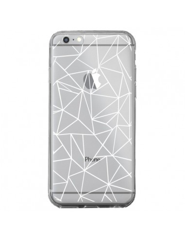 Coque iPhone 6 Plus et 6S Plus Lignes Triangles Grid Abstract Blanc Transparente - Project M