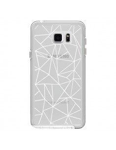 Coque Lignes Triangles Grid Abstract Blanc Transparente...