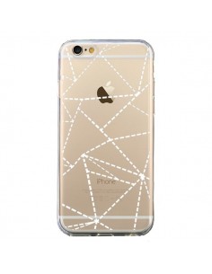 Coque iPhone 6 et 6S Lignes Points Abstract Blanc...
