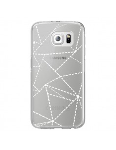Coque Lignes Points Abstract Blanc Transparente pour...