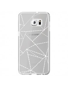 Coque Lignes Points Abstract Blanc Transparente pour...